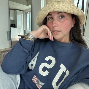 Navy USA Graphic Women's Sweater